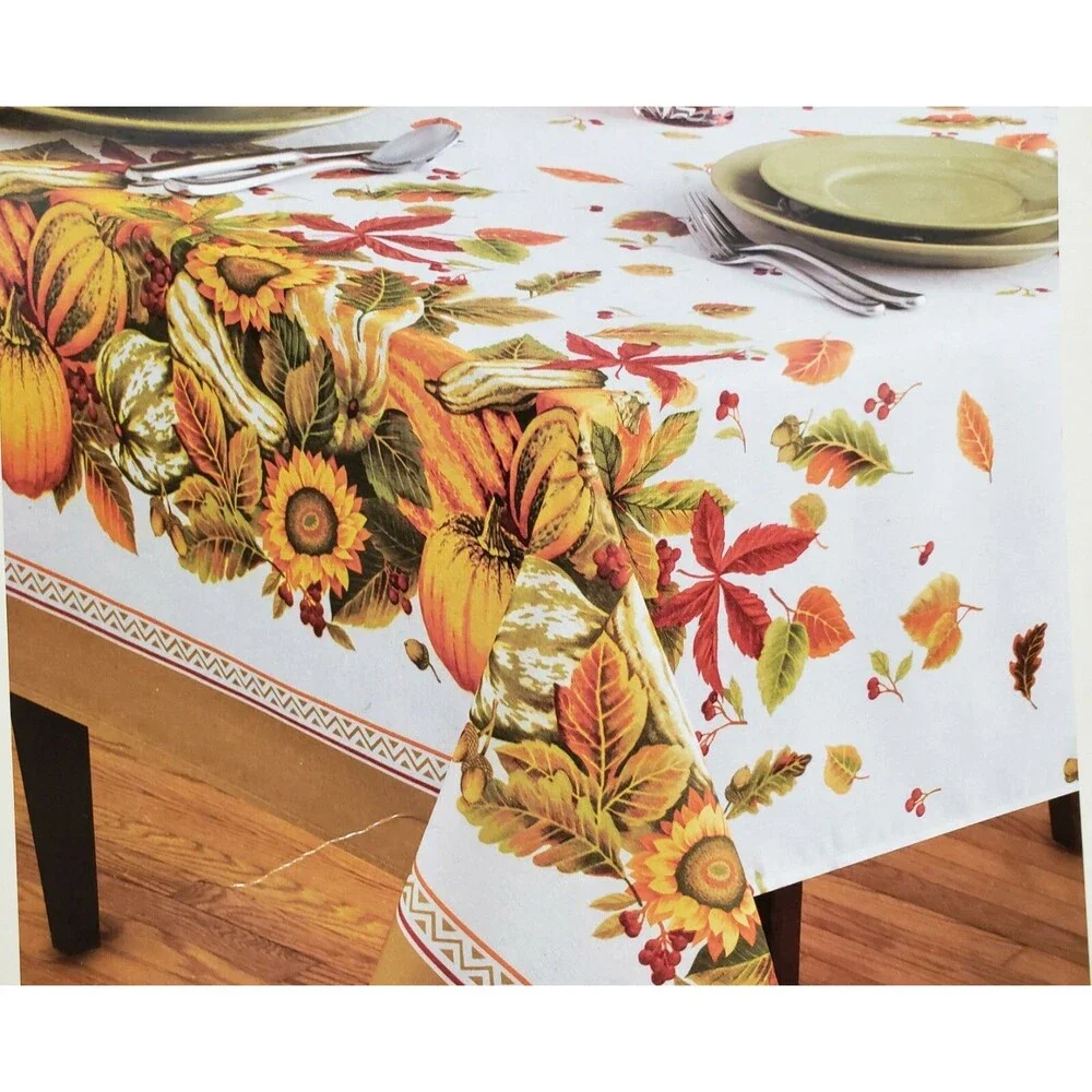 Printed Linen Tablecloth 52